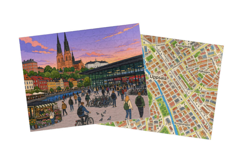 Uppsala — City + Map Puzzle Set