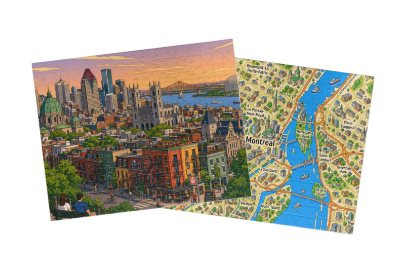 Montréal — City + Map Puzzle Set