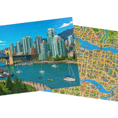 Vancouver — City + Map Puzzle Set