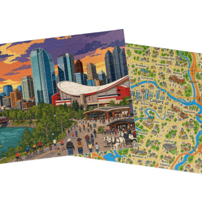 Calgary — City + Map Puzzle Set