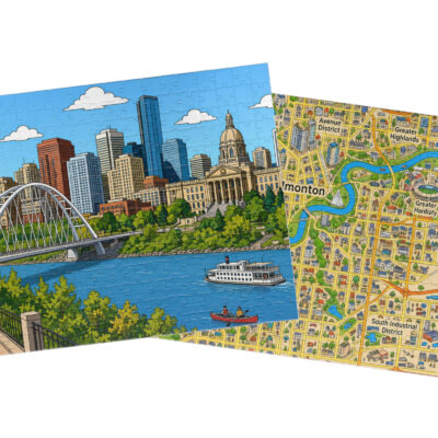 Edmonton — City + Map Puzzle Set