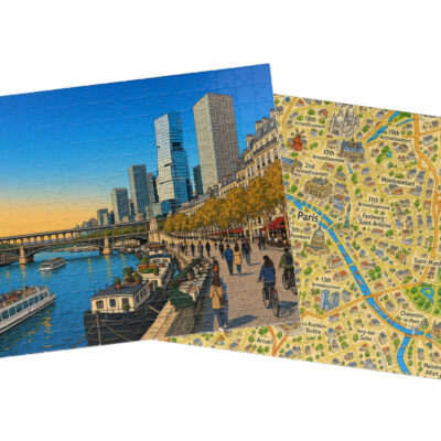 Paris — City + Map Puzzle Set