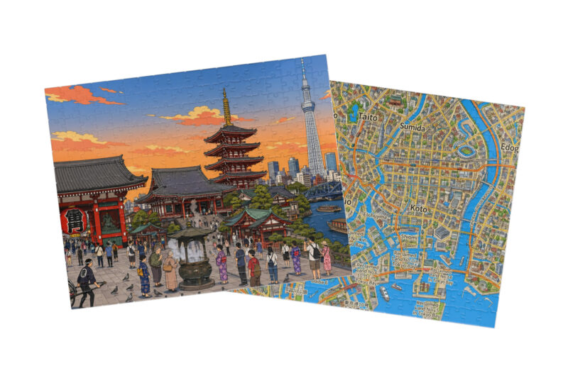 Tokyo — City + Map Puzzle Set