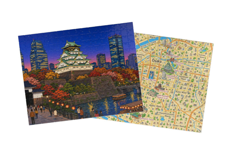 Ōsaka — City + Map Puzzle Set