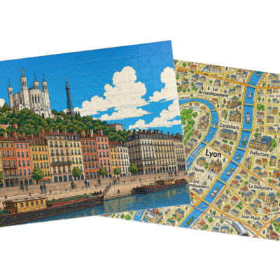 Lyon — City + Map Puzzle Set