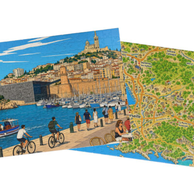 Marseille — City + Map Puzzle Set