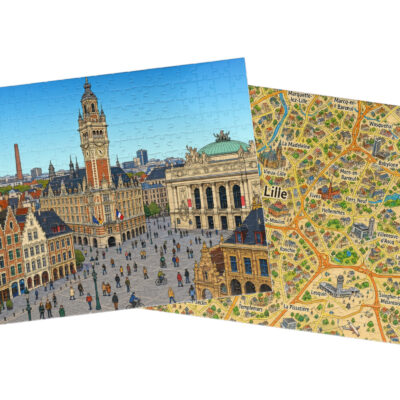 Lille — City + Map Puzzle Set