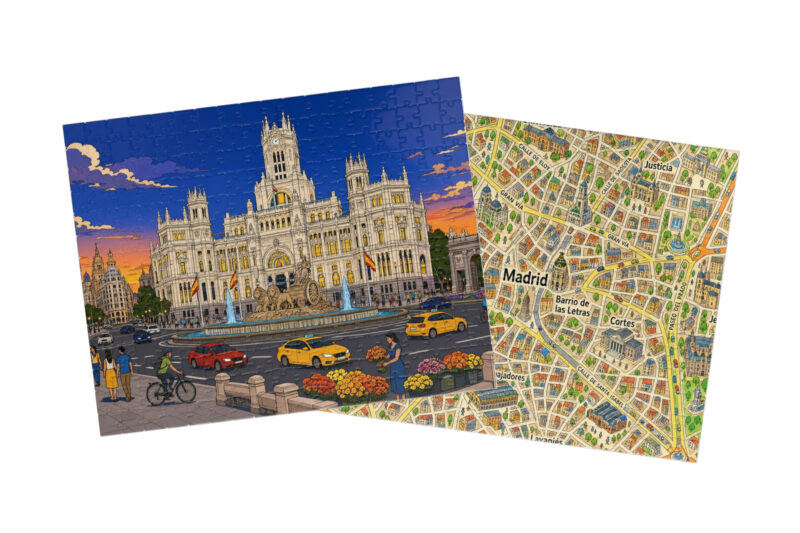 Madrid — City + Map Puzzle Set