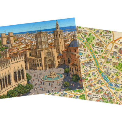 Valencia — City + Map Puzzle Set