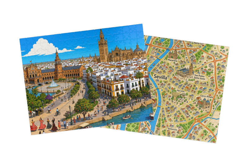 Sevilla — City + Map Puzzle Set
