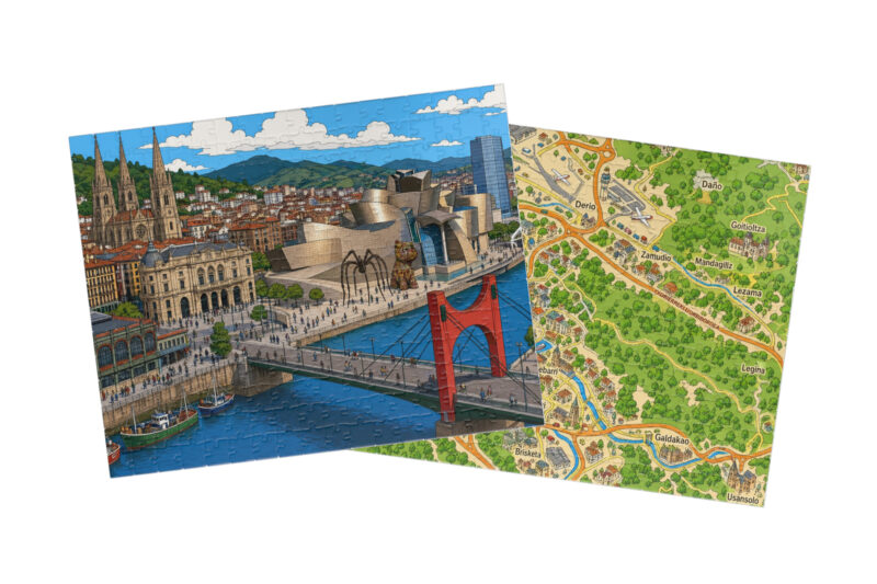 Bilbao — City + Map Puzzle Set