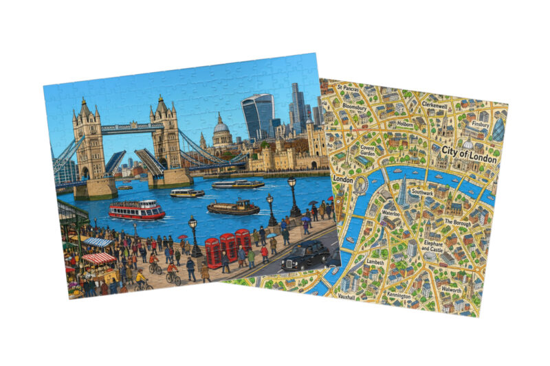 London — City + Map Puzzle Set