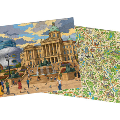 Birmingham — City + Map Puzzle Set