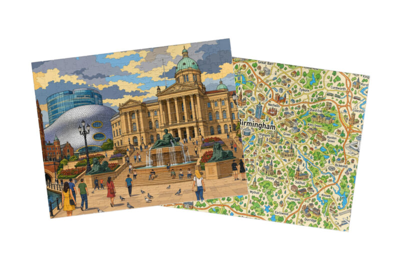 Birmingham — City + Map Puzzle Set