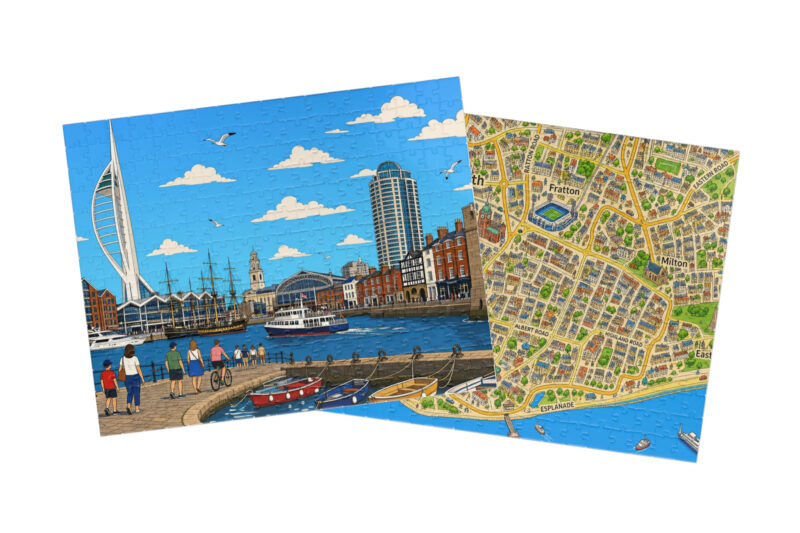 Portsmouth — City + Map Puzzle Set