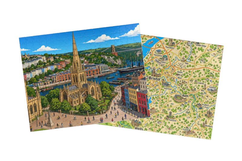 Bristol — City + Map Puzzle Set