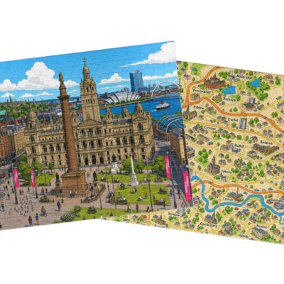 Glasgow — City + Map Puzzle Set