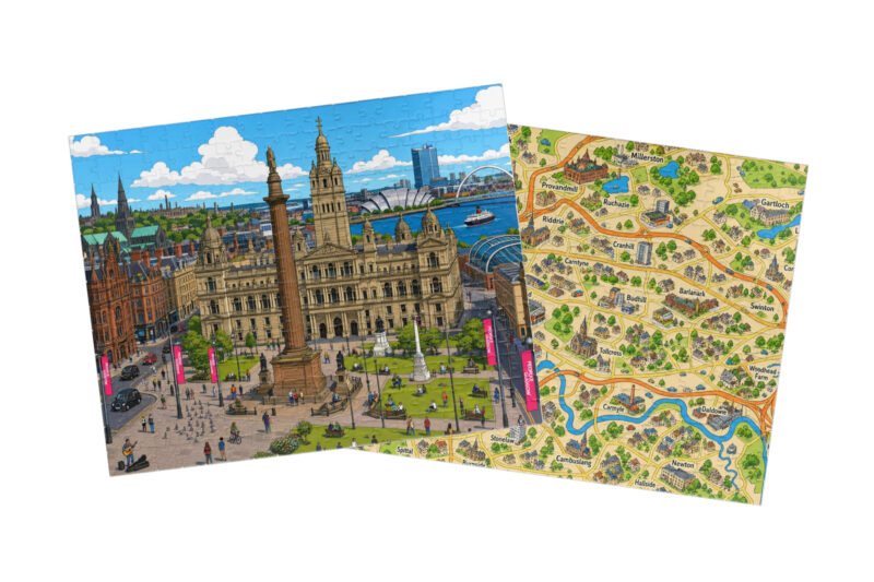 Glasgow — City + Map Puzzle Set