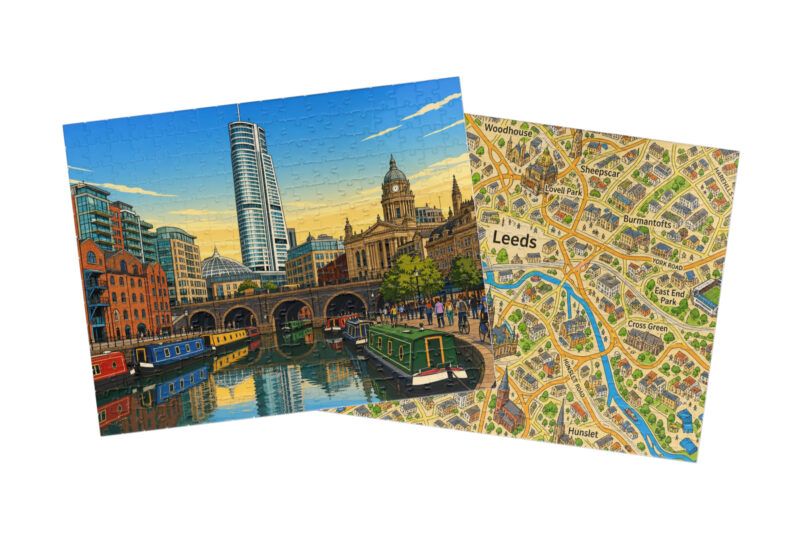 Leeds — City + Map Puzzle Set