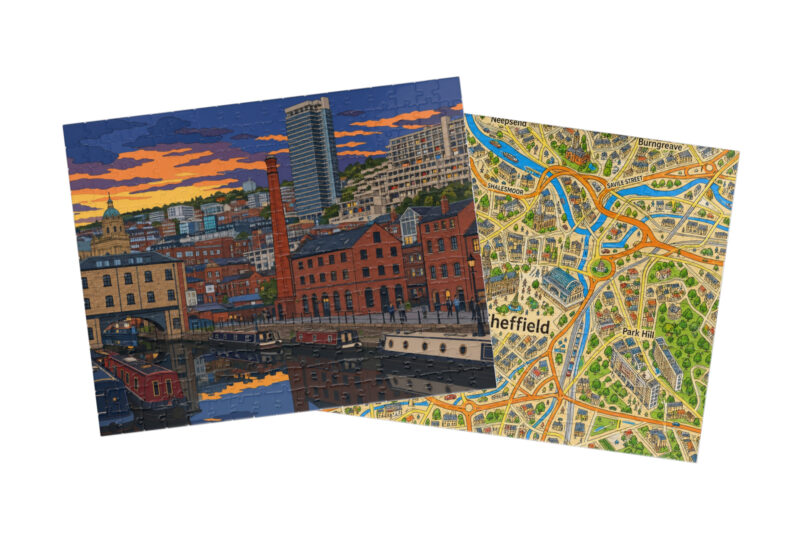 Sheffield — City + Map Puzzle Set
