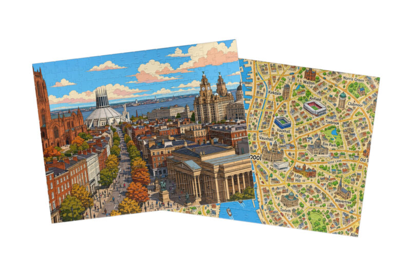 Liverpool — City + Map Puzzle Set