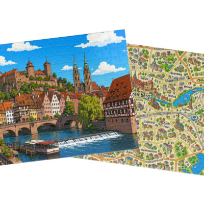 Nuremberg — City + Map Puzzle Set