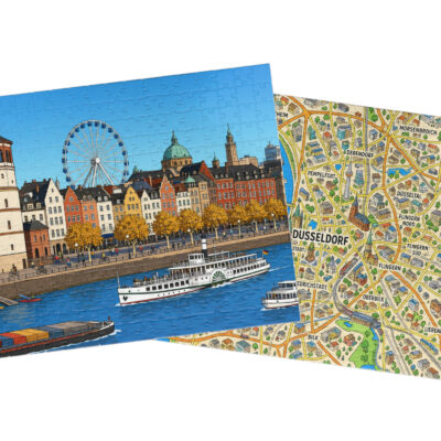 Düsseldorf — City + Map Puzzle Set