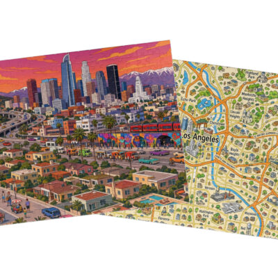 Los Angeles — City + Map Puzzle Set