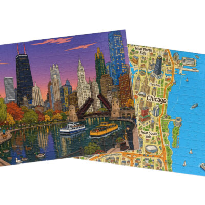 Chicago — City + Map Puzzle Set