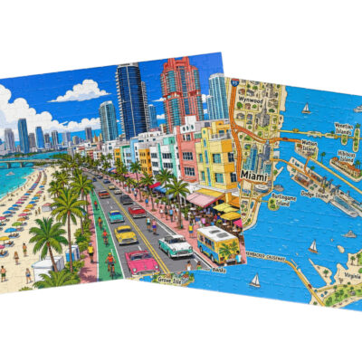 Miami — City + Map Puzzle Set