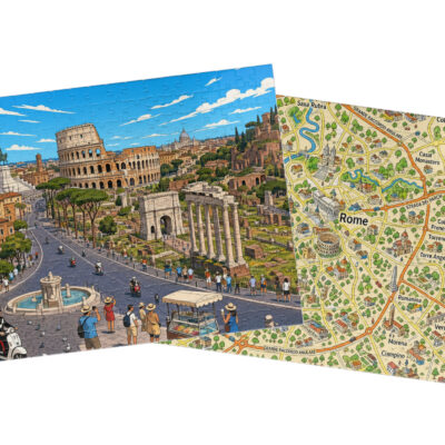 Rome — City + Map Puzzle Set
