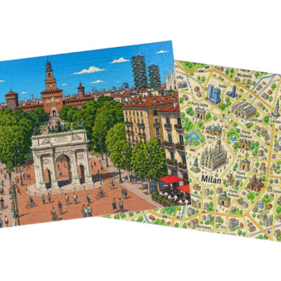Milan — City + Map Puzzle Set