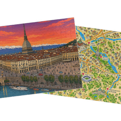 Turin — City + Map Puzzle Set