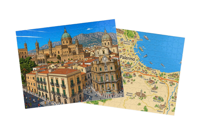 Palermo — City + Map Puzzle Set