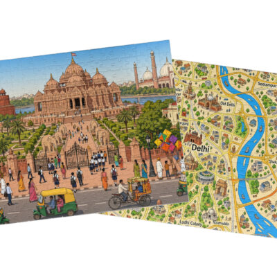 Delhi — City + Map Puzzle Set