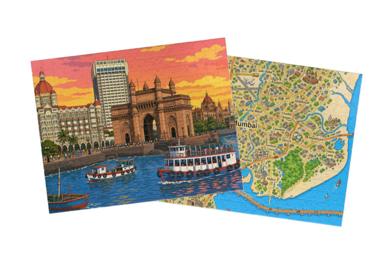 Mumbai — City + Map Puzzle Set