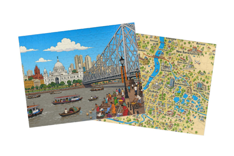 Kolkāta — City + Map Puzzle Set
