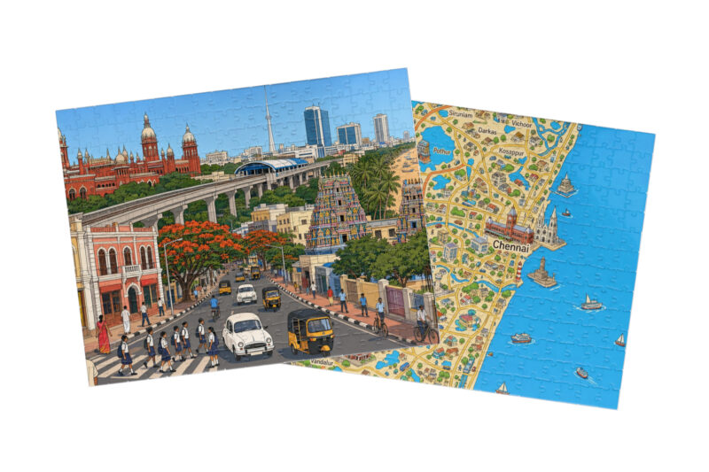 Chennai — City + Map Puzzle Set