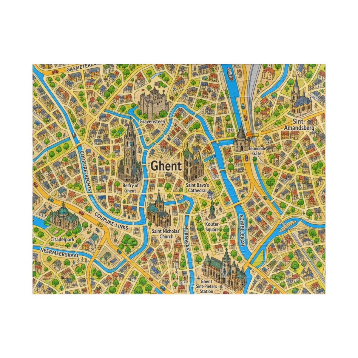 Gent map puzzle