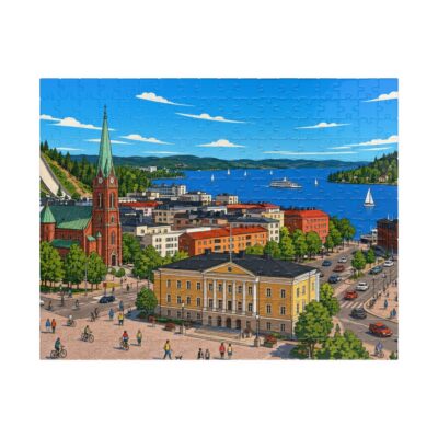 Lahti — City + Map Puzzle Set