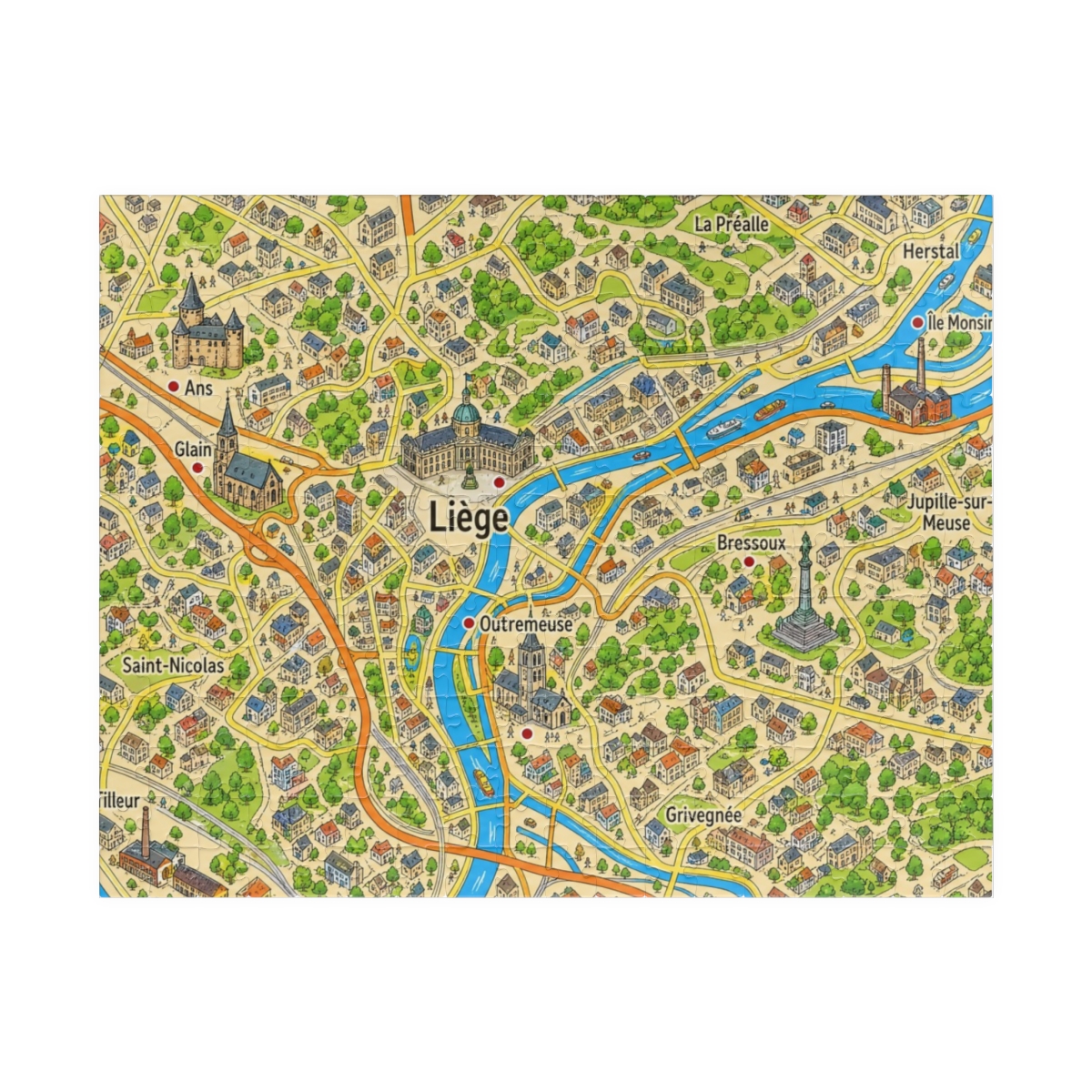 Liège map puzzle