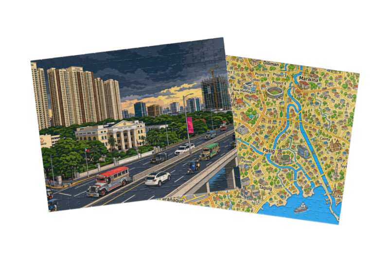 Pasig City — City + Map Puzzle Set
