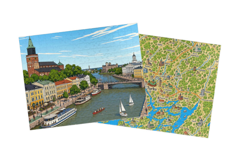 Turku — City + Map Puzzle Set