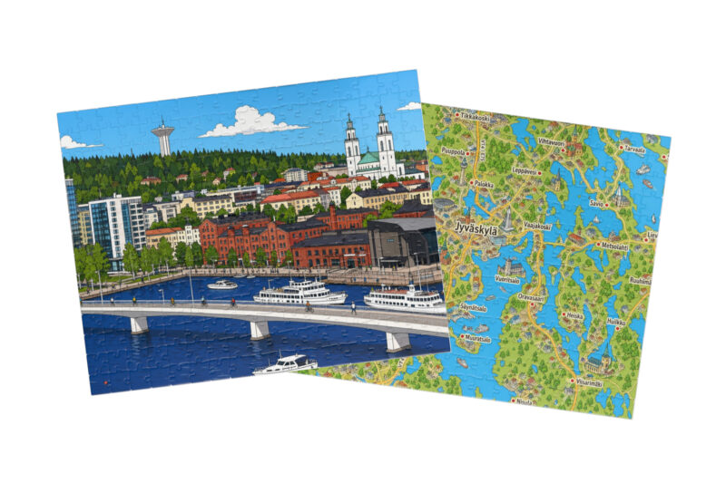 Jyväskylä — City + Map Puzzle Set
