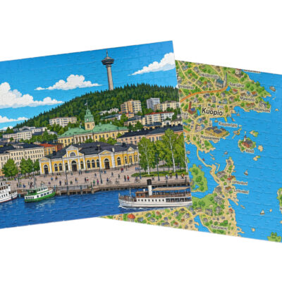 Kuopio — City + Map Puzzle Set