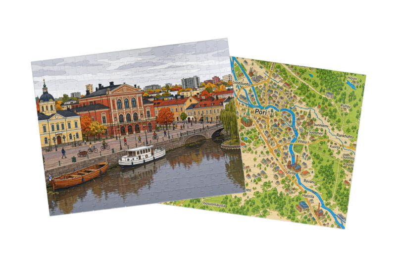 Pori — City + Map Puzzle Set