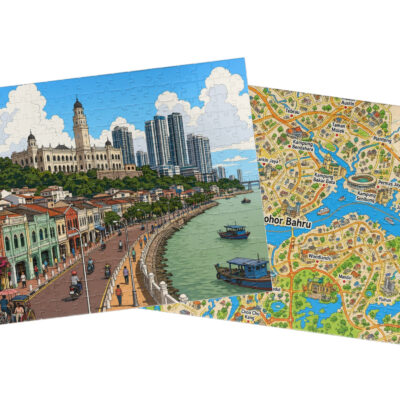 Johor Bahru — City + Map Puzzle Set
