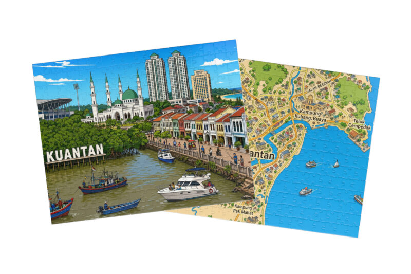 Kuantan — City + Map Puzzle Set
