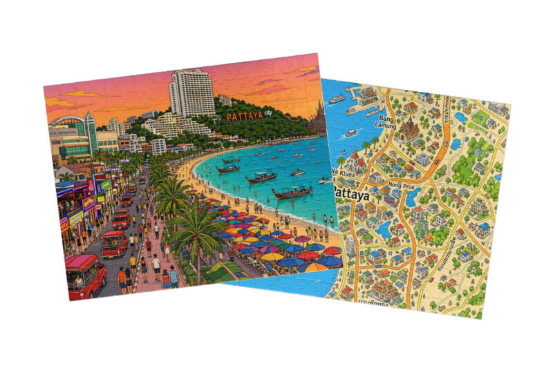 Phatthaya — City + Map Puzzle Set
