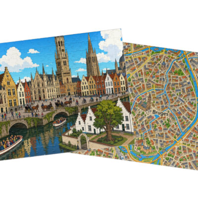 Bruges — City + Map Puzzle Set